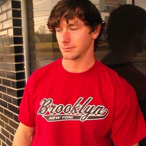 Vintage BROOKLYN Red Souvenir Size XL T-Shirt